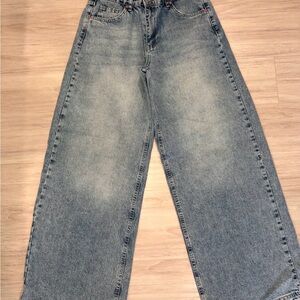 Wide-Leg Denim Jeans